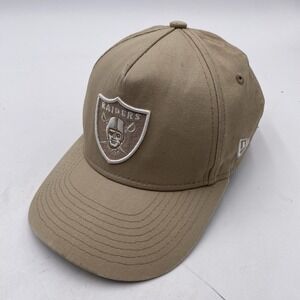 Oakland Raiders Youth Hat New Era 9Forty SnapBack Tan Beige Vegas VGC